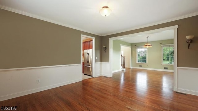 5 Dege Farm Rd, Tewksbury Twp, NJ 07830 - empty room with wood finished floors, crown molding, and baseboards