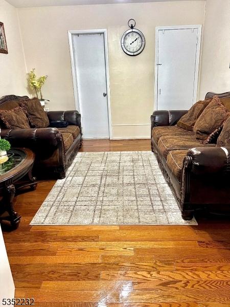 living area featuring wood finished floors