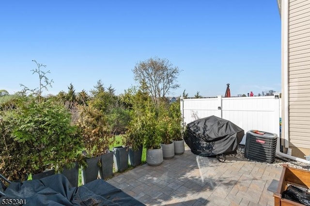 3 Sierra Pl, Sparta Twp, NJ 07871 - view of patio with fence, area for grilling, and central AC unit