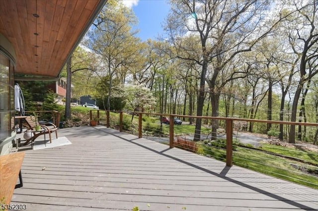 view of wooden terrace