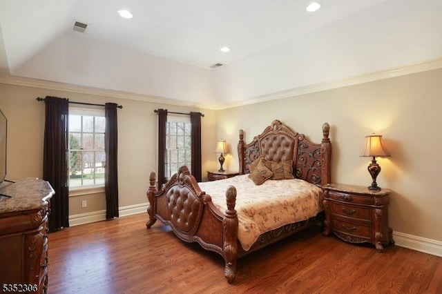 82 Queen Anne Dr, Bernards Twp, NJ 07920 - bedroom with baseboards, wood finished floors, and visible vents