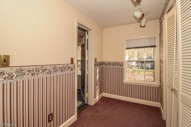 1775 Sleepy Hollow Ln, Plainfield City, NJ 07060 - corridor with wainscoting and dark carpet
