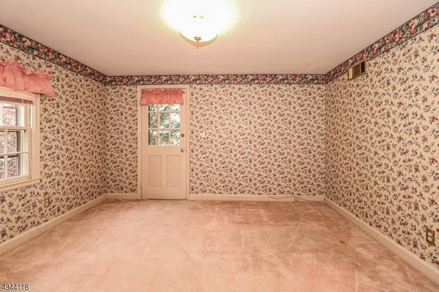 1775 Sleepy Hollow Ln, Plainfield City, NJ 07060 - carpeted spare room featuring wallpapered walls and baseboards