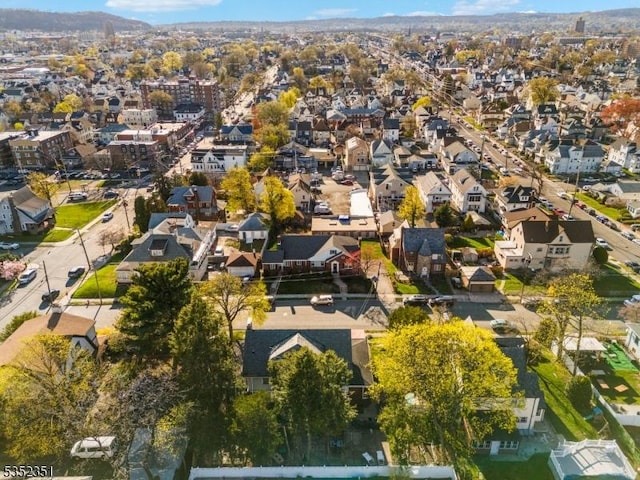 aerial view with a residential view
