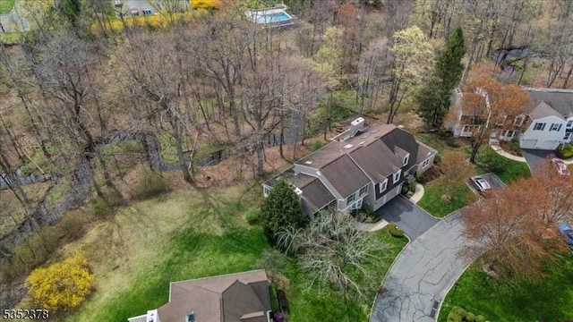 aerial view of property and surrounding area with nearby suburban area