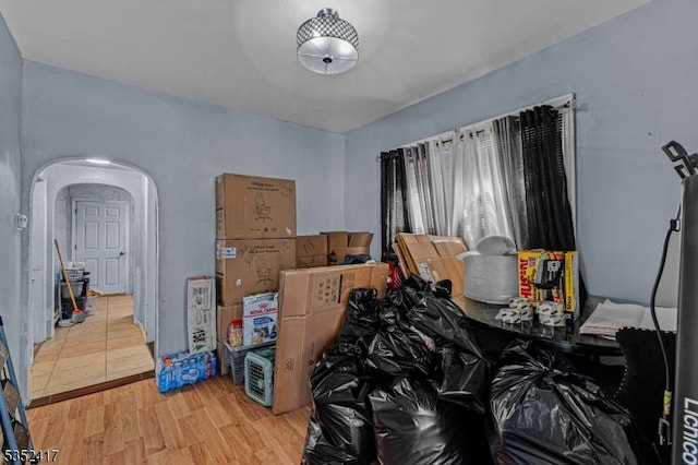 view of storage area
