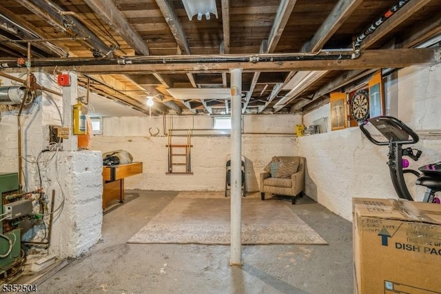 view of basement