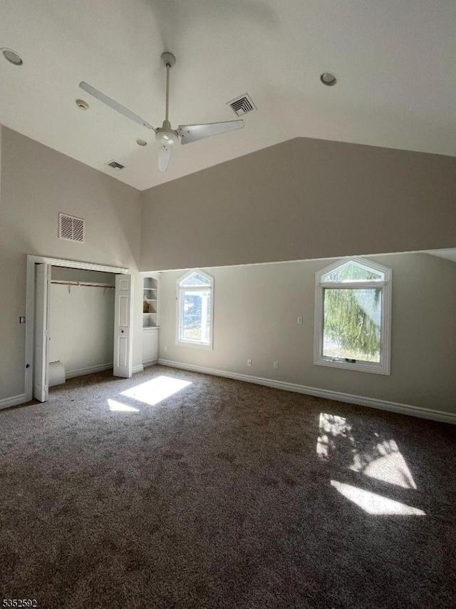 unfurnished bedroom featuring carpet floors, baseboards, and visible vents