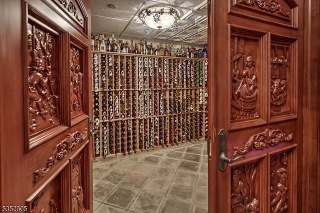 770 Pottersville Rd, Chester Twp, NJ 07931 - wine cellar with an ornate ceiling