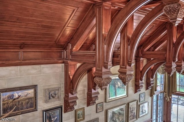 770 Pottersville Rd, Chester Twp, NJ 07931 - detailed view of wooden ceiling