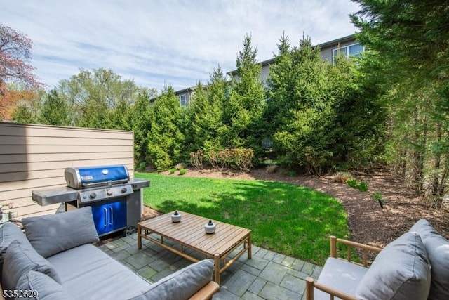 view of patio / terrace featuring an outdoor living space