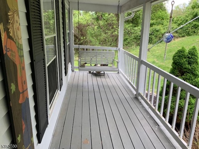 19 Southfield Dr, Sussex Boro, NJ 07461 - wooden deck featuring covered porch