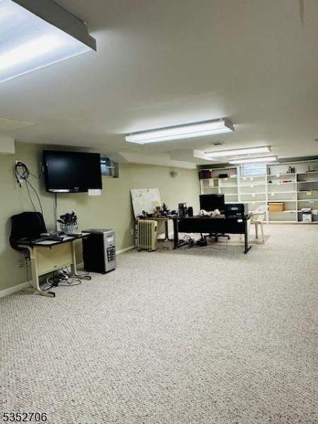 interior space featuring baseboards
