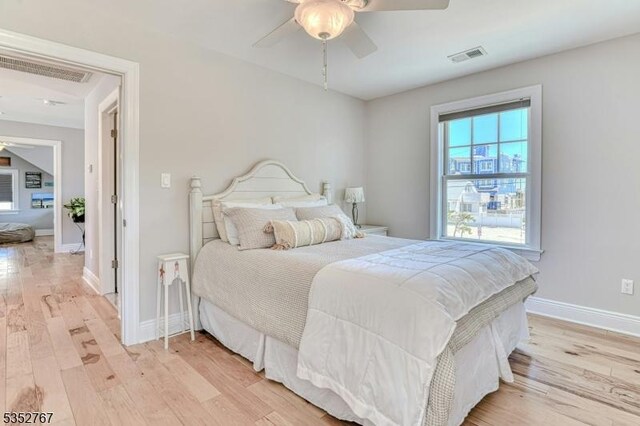 2210 Atlantic Ave, Long Beach Twp, NJ 08008 - bedroom with baseboards, light wood-type flooring, and visible vents