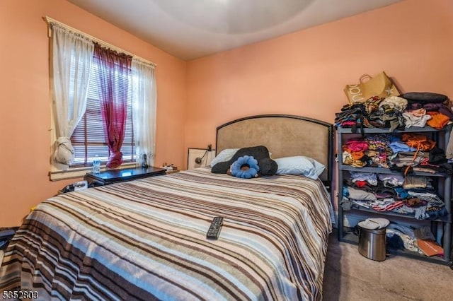 bedroom with carpet