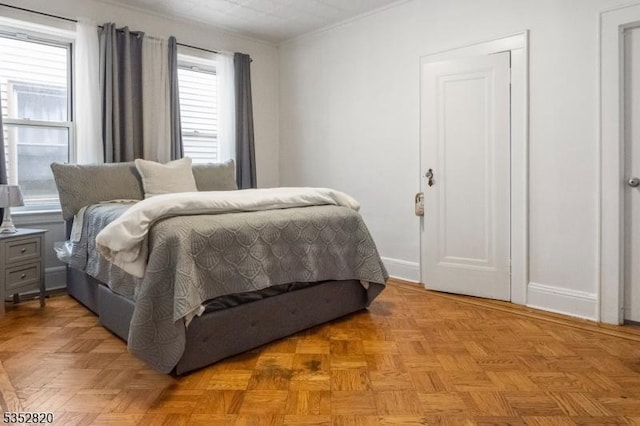222 Van Buren St, Newark City, NJ 07105 - bedroom with baseboards and ornamental molding