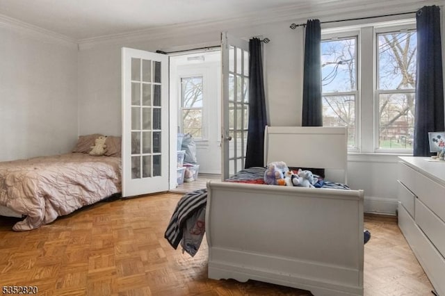222 Van Buren St, Newark City, NJ 07105 - bedroom featuring crown molding