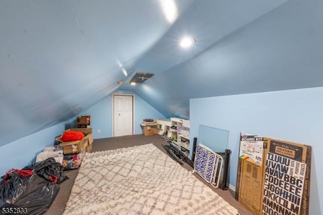 76 Kossuth St, Newark City, NJ 07105 - additional living space with vaulted ceiling and carpet flooring
