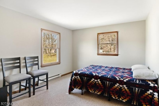 view of carpeted bedroom