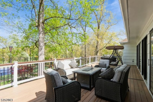 3 Pheasant Run, Green Brook Twp, NJ 08812 - wooden terrace with outdoor lounge area