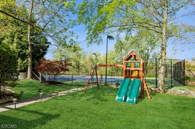 3 Pheasant Run, Green Brook Twp, NJ 08812 - view of playground featuring a lawn