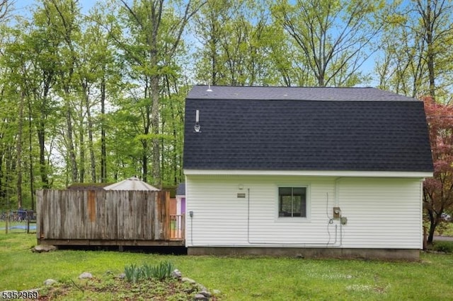 6 New Myrtle Dr, Montague Twp, NJ 07827 - back of house with roof with shingles and a wooden deck