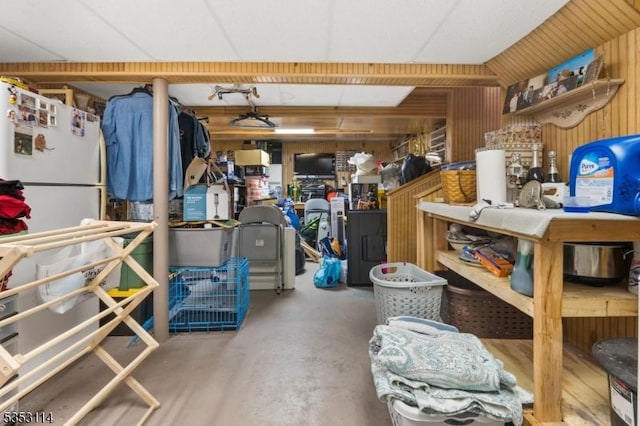 view of storage area