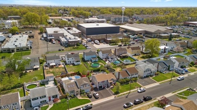 bird's eye view with a residential view