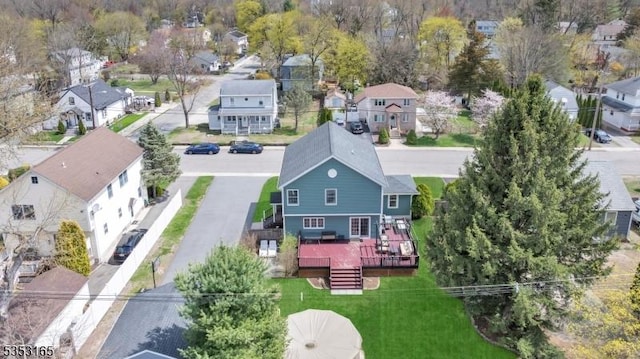 drone / aerial view featuring a residential view