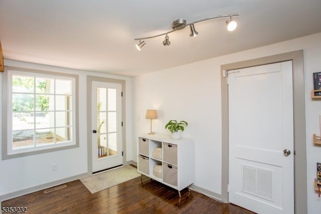 2252 Daniel Bray Hwy, Kingwood Twp, NJ 08559 - entryway with baseboards, visible vents, and wood finished floors