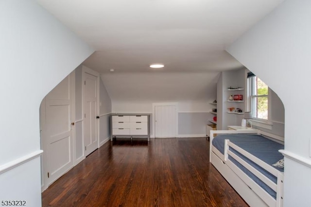 2252 Daniel Bray Hwy, Kingwood Twp, NJ 08559 - unfurnished bedroom with baseboards, recessed lighting, and dark wood-style floors