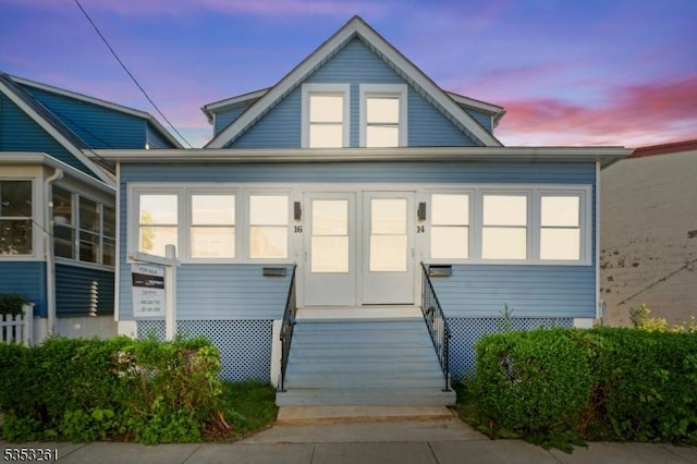 view of bungalow-style home