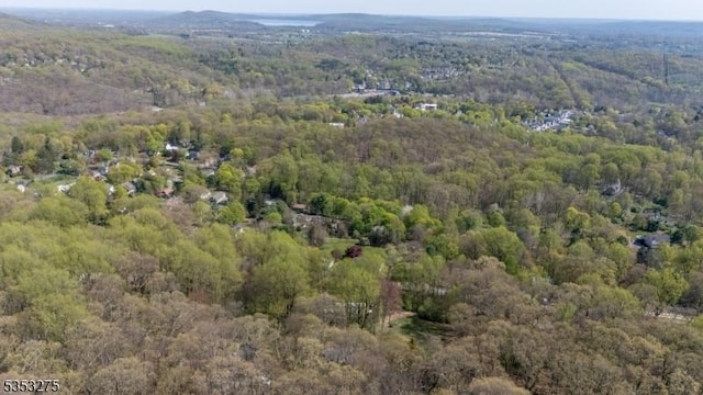 aerial overview of property's location featuring a heavily wooded area