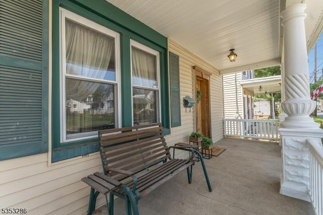 view of patio / terrace with covered porch