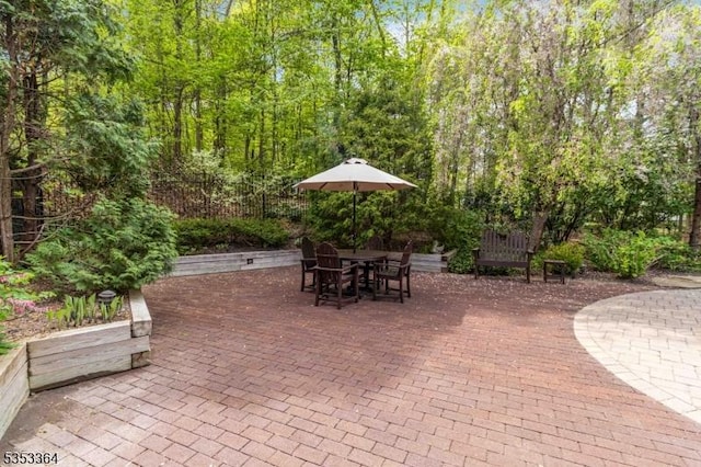 view of patio / terrace featuring outdoor dining space