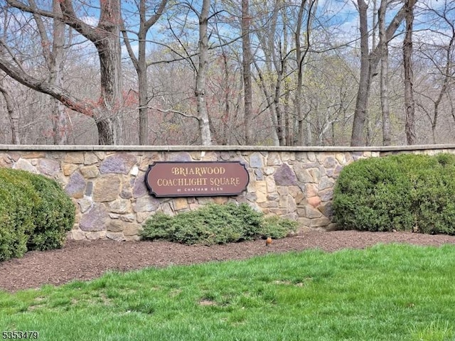 view of community sign