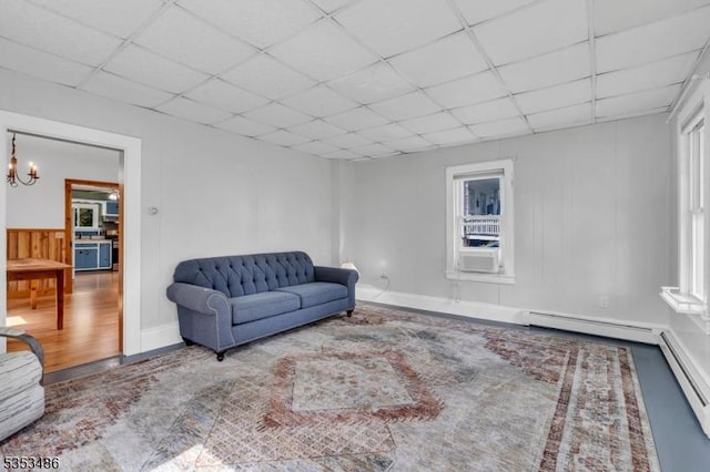 97 Belvidere Ave, Oxford Twp, NJ 07863 - sitting room with a paneled ceiling and wood finished floors