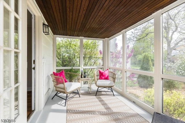 sunroom featuring a healthy amount of sunlight