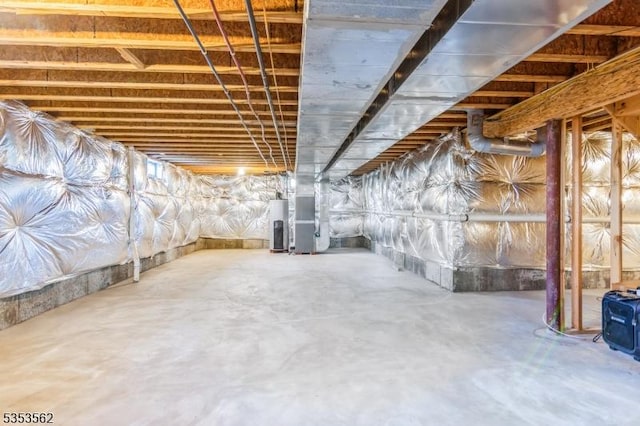 23 Schenck Ln, Franklin Twp, NJ 08873 - unfinished below grade area with water heater and heating unit