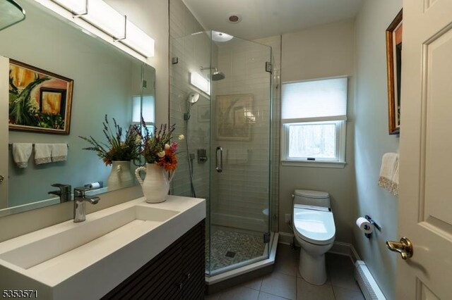 2 Natale Dr, Sparta Twp, NJ 07871 - full bath featuring toilet, a shower stall, tile patterned flooring, and vanity