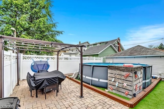 67 May St, Hawthorne Boro, NJ 07506 - view of patio / terrace featuring a grill and a pergola