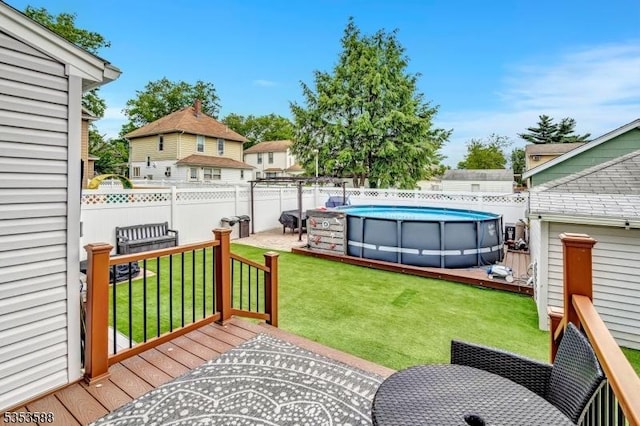 67 May St, Hawthorne Boro, NJ 07506 - fenced backyard with a wooden deck