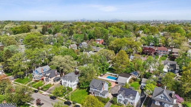 drone / aerial view with a residential view