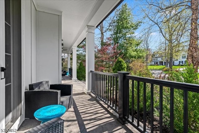 balcony with covered porch