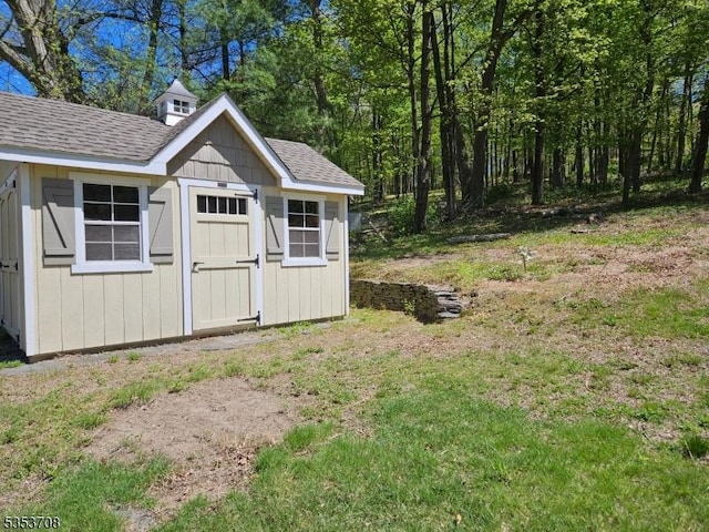 view of shed