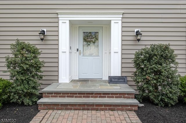 view of exterior entry