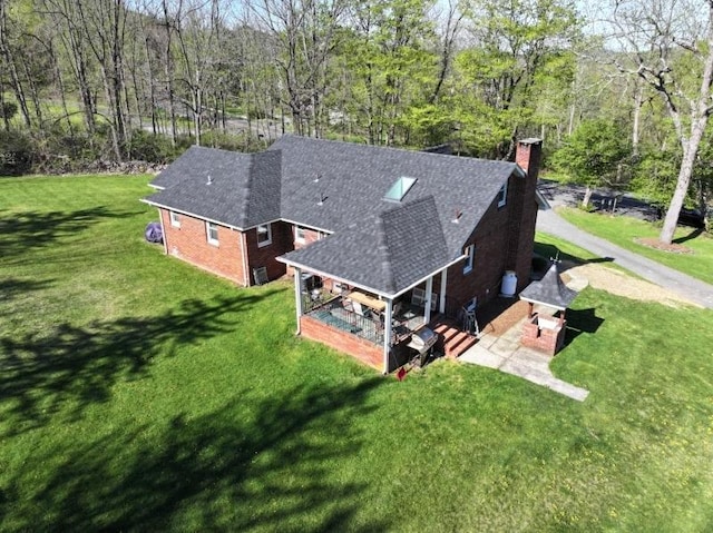 461 Main St, Sparta Twp, NJ 07871 - birds eye view of property featuring a wooded view