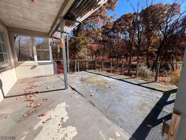 view of patio with fence