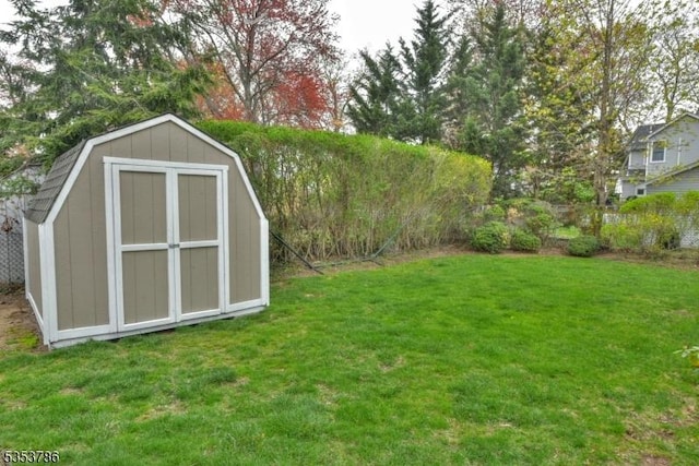 view of shed