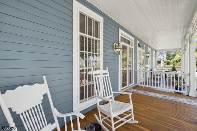2 Perry St, Morristown Town, NJ 07960 - wooden terrace with covered porch